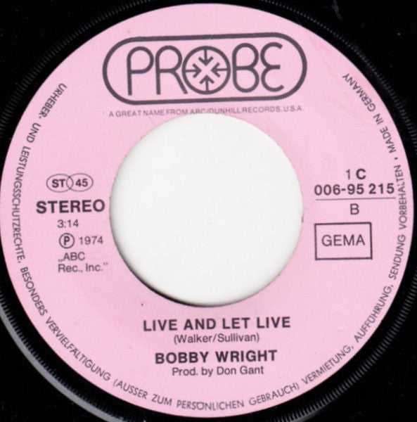 Bobby Wright (3) : Seasons In The Sun (7", Single)