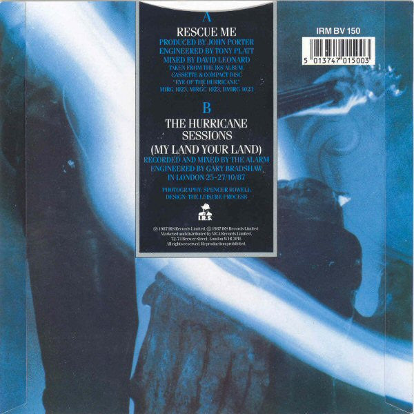 The Alarm : Rescue Me (7", Single, Ltd, Blu)