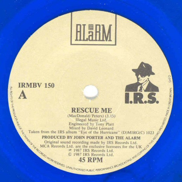 The Alarm : Rescue Me (7", Single, Ltd, Blu)