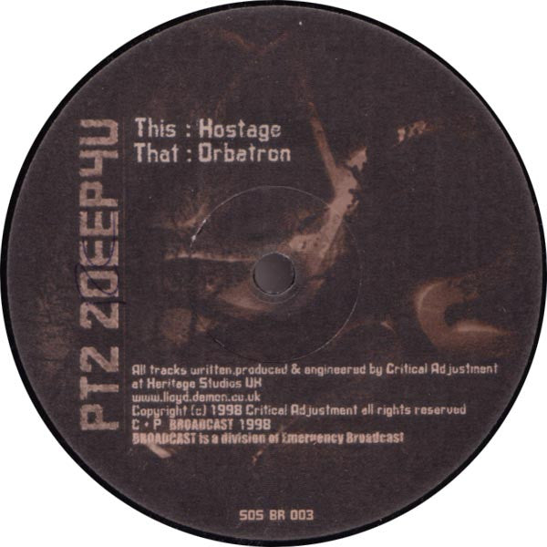 Critical Adjustment : Pt2 2DEEP4U (12")