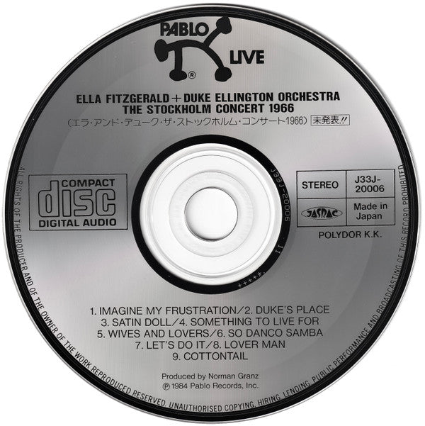 Ella Fitzgerald, Duke Ellington : The Stockholm Concert, 1966 (CD, Album)