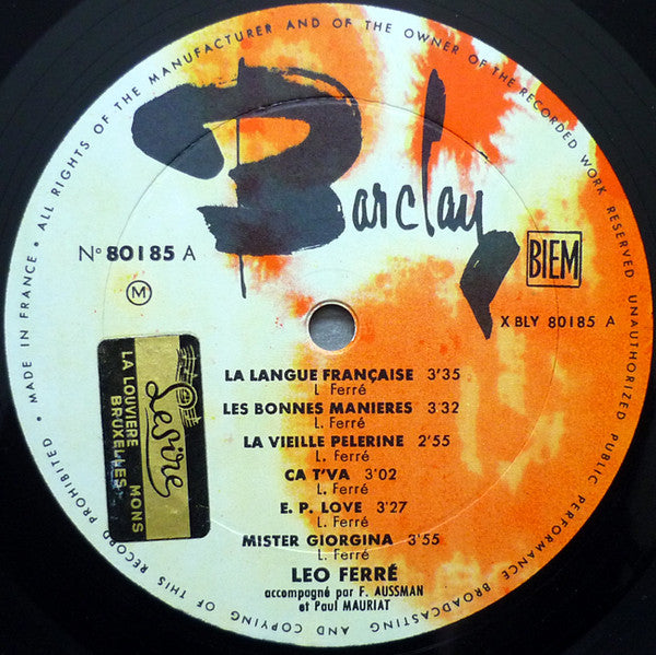 Léo Ferré : Léo Ferré (LP, Album)