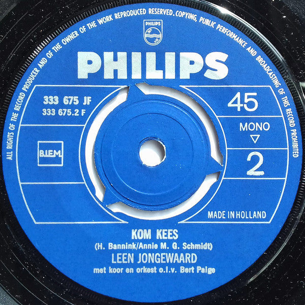André van den Heuvel En Leen Jongewaard : Op Een Mooie Pinksterdag (7", Single, Mono)