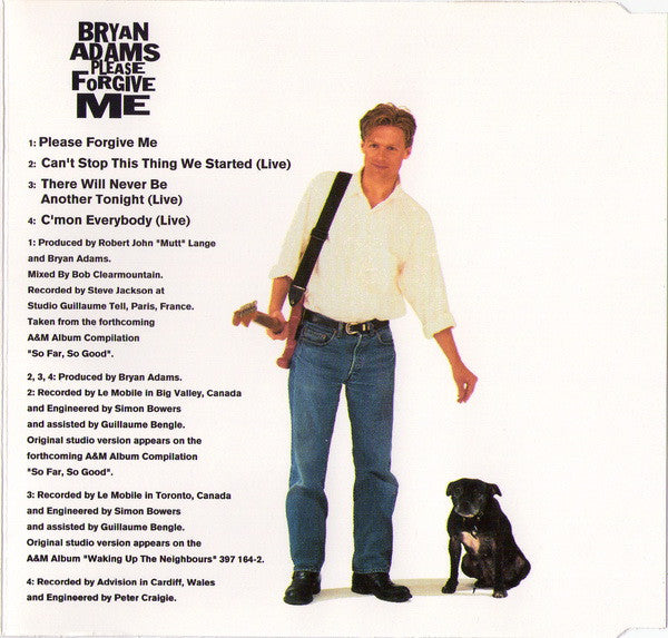 Bryan Adams : Please Forgive Me (CD, Single)