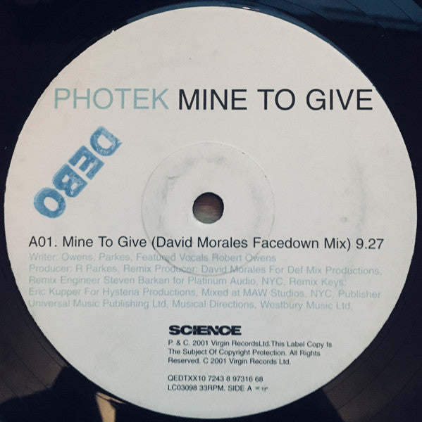 Photek : Mine To Give (12")