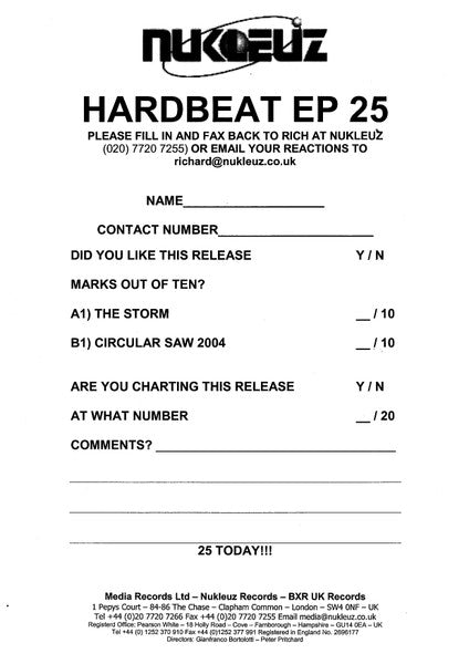 Ali Wilson & Matt Smallwood / Defective Audio : Hardbeat EP 25 Disc 1 (12", EP, Promo)