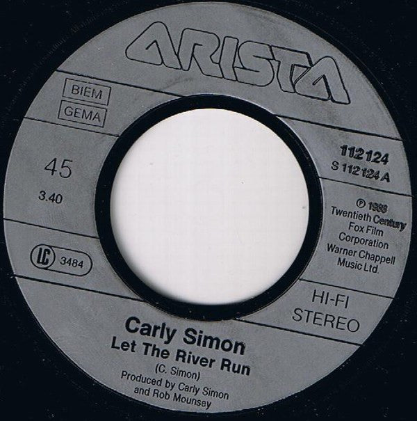 Carly Simon : Let The River Run (Theme From Working Girl) (7", Single)