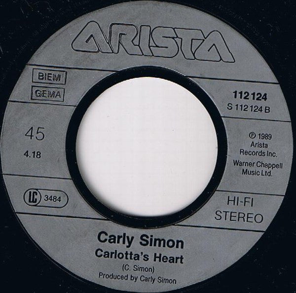 Carly Simon : Let The River Run (Theme From Working Girl) (7", Single)