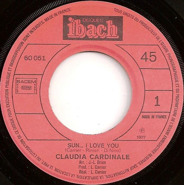 Claudia Cardinale : Sun... I Love You (7")
