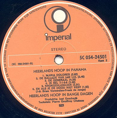 Neerlands Hoop In Bange Dagen : Neerlands Hoop In Panama (LP, Album)
