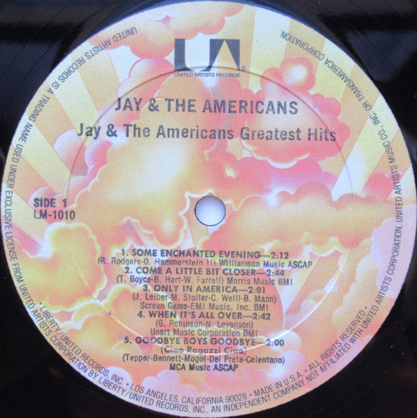Jay And The Americans* : Jay And The Americans Greatest Hits (LP, Comp, RE)