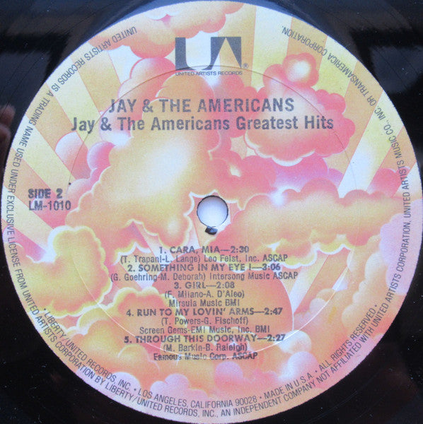 Jay And The Americans* : Jay And The Americans Greatest Hits (LP, Comp, RE)