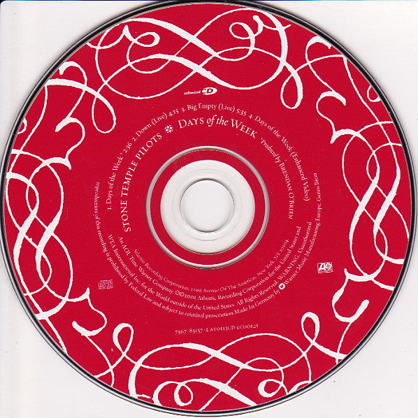 Stone Temple Pilots : Days Of The Week (CD, Maxi, Enh)