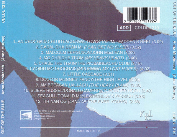 Anna Murray = Anna Murray : Out Of The Blue (CD, Album)