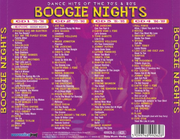 Various : Boogie Nights - Dance Hits Of The 70's & 80's (4xCD, Comp + Box)