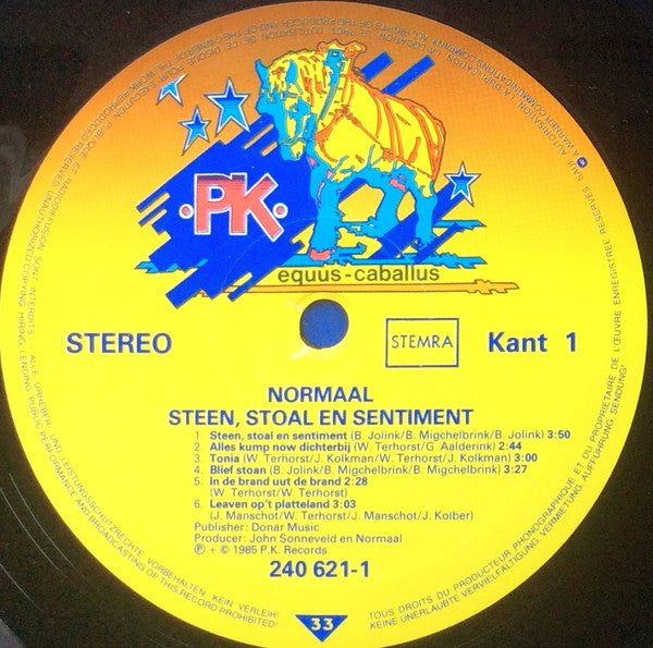 Normaal : Steen-Stoal En Sentiment (LP, Album)
