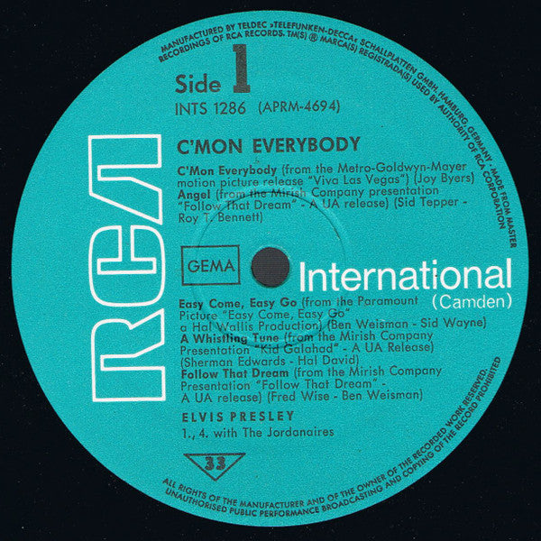 Elvis Presley : C'mon Everybody (LP, Comp)