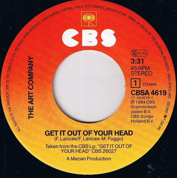 The Art Company : Get It Out Of Your Head (7", Single)