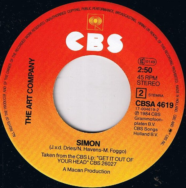 The Art Company : Get It Out Of Your Head (7", Single)