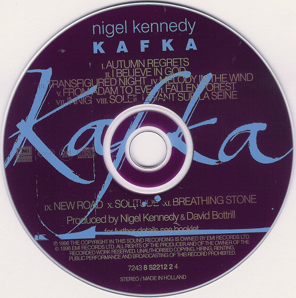 Nigel Kennedy : Kafka (CD, Album)