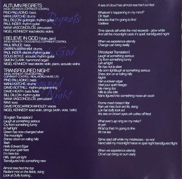 Nigel Kennedy : Kafka (CD, Album)