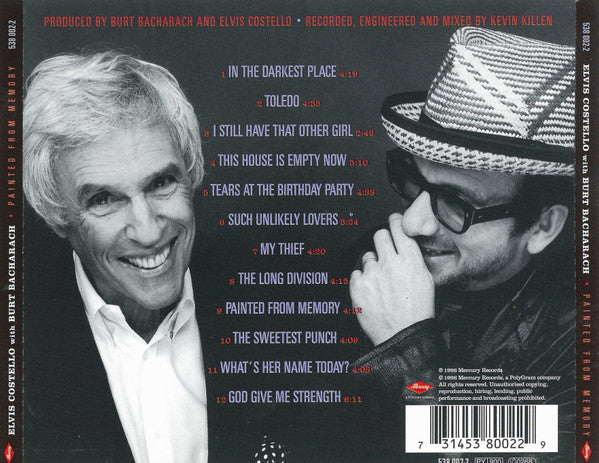 Elvis Costello With Burt Bacharach : Painted From Memory (The New Songs Of Bacharach & Costello) (HDCD, Album)