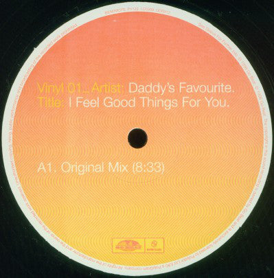 Daddy's Favourite : I Feel Good Things For You (12", 1/2)