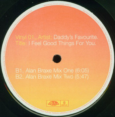 Daddy's Favourite : I Feel Good Things For You (12", 1/2)