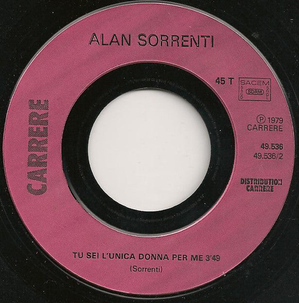 Alan Sorrenti : All Day In Love / Tu Sei L'unica Per Me (7", Single)