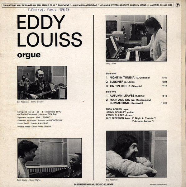 Eddy Louiss : Orgue (LP, Album)
