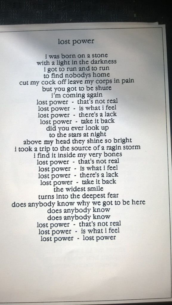 Wasteland (15) : Waiting For The Noise / Lost Power (7")