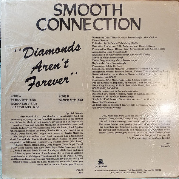 Smooth Connection : Diamonds Aren't Forever (12")