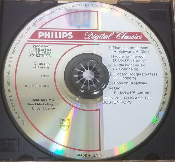 John Williams (4) - Boston Pops Orchestra : That's Entertainment / Pops On Broadway (CD, Club, RE)