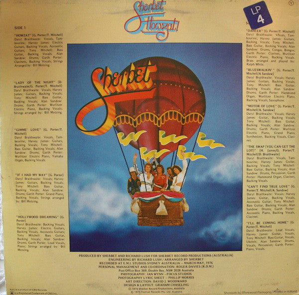 Sherbet : Howzat (LP, Album)