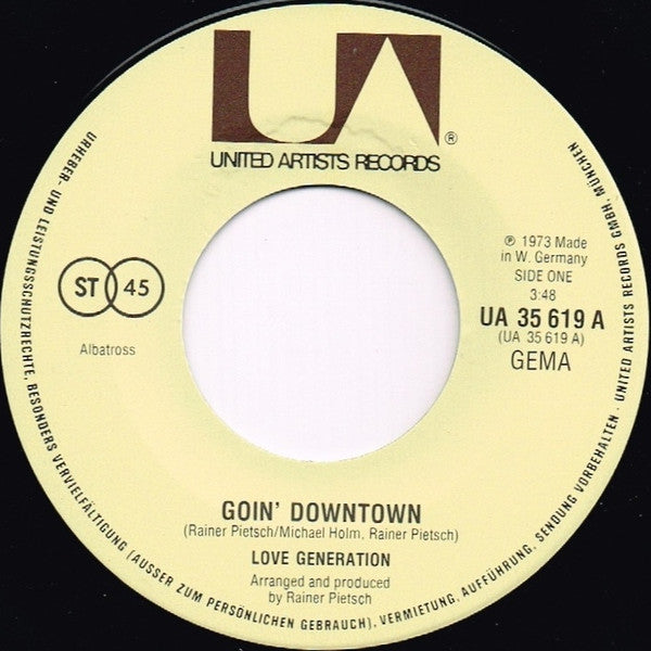Love Generation : Goin' Downtown (7", Single)