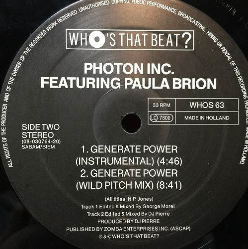 Photon Inc. : Generate Power (12")