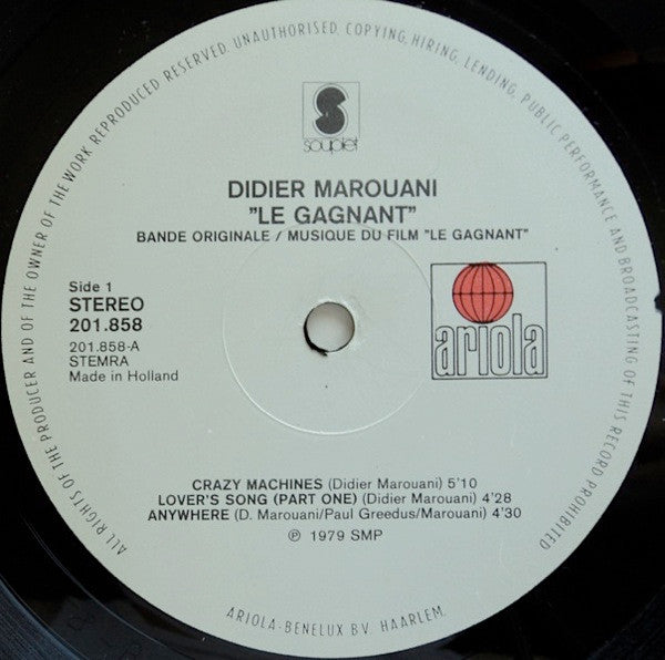 Didier Marouani : Le Gagnant (LP, Album)