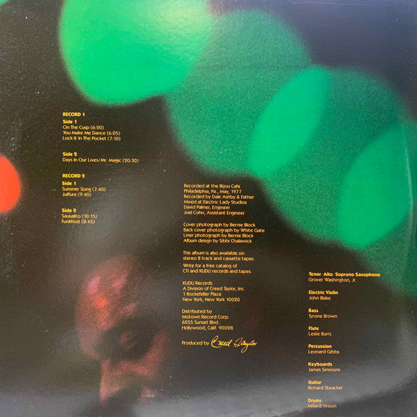 Grover Washington, Jr. : Live At The Bijou (2xLP, Album, San)