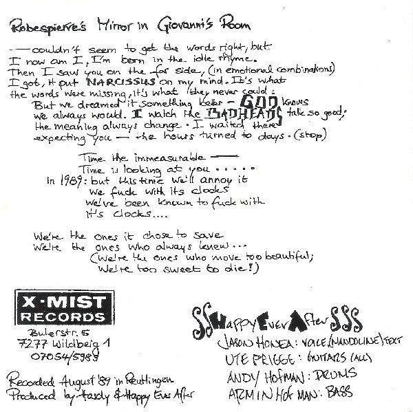 Happy Ever After : Robespierre's Mirror In Giovannis Room (7", Single)