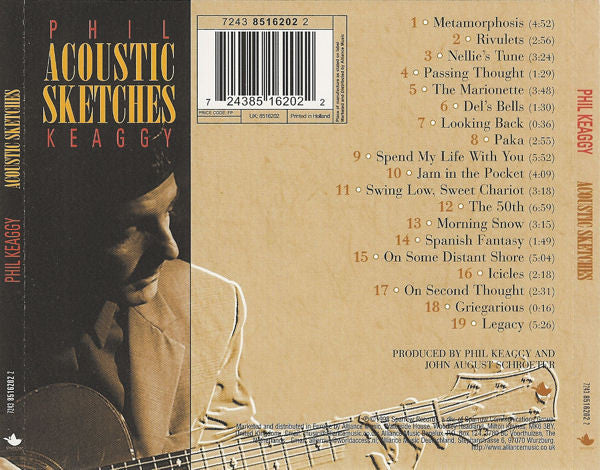 Phil Keaggy : Acoustic Sketches (CD, Album)