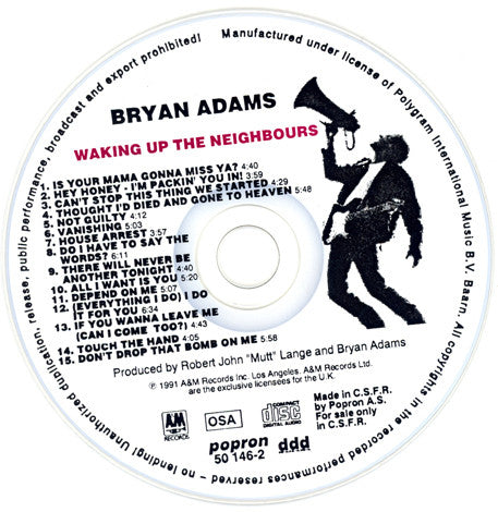 Bryan Adams : Waking Up The Neighbours (CD, Album)