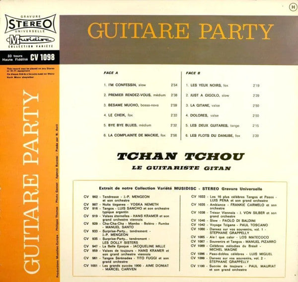 Tchan Tchou : Guitare Party (LP, Album, RE)