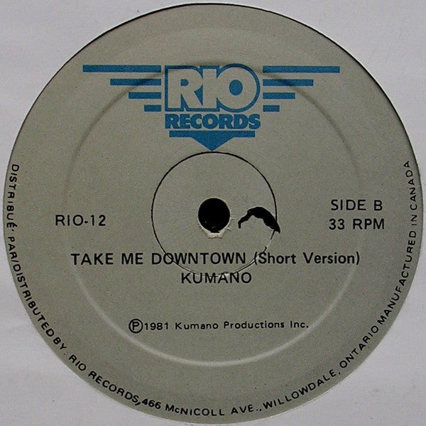 Kumano : Take Me Downtown (12")