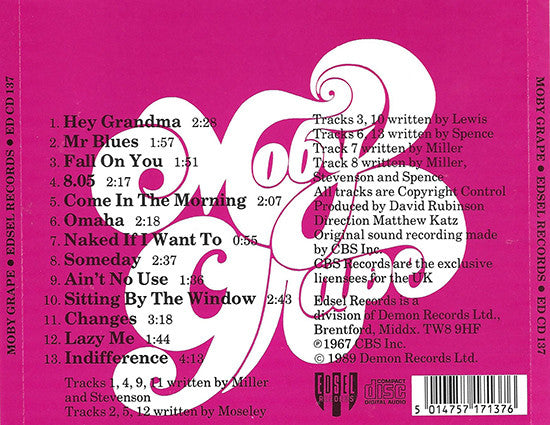 Moby Grape : Moby Grape (CD, Album, RE, RM)