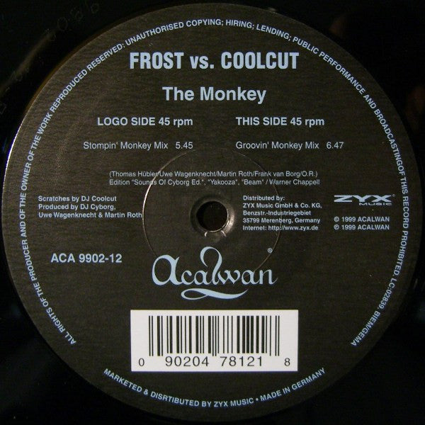 DJ Frost Vs. Coolcut : The Monkey (12")