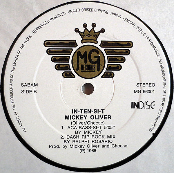 Mickey Oliver : In-Ten-Si-T (12", Die)