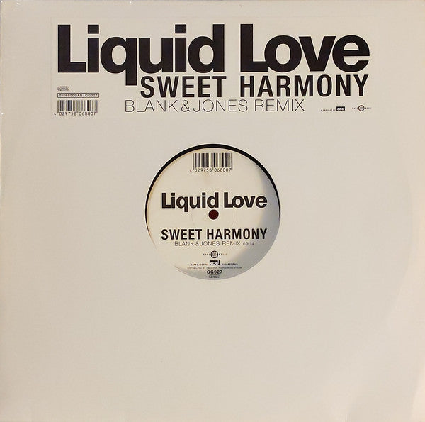 Liquid Love : Sweet Harmony (Blank & Jones Remix) (12", S/Sided)