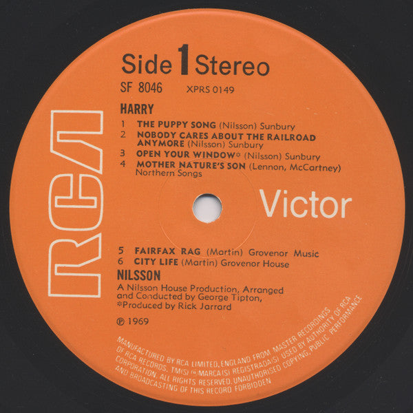 Harry Nilsson : Harry (LP, Album, RE)