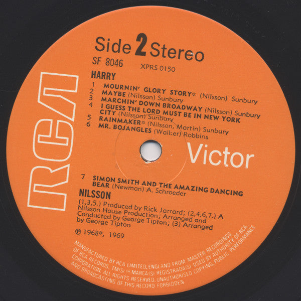 Harry Nilsson : Harry (LP, Album, RE)