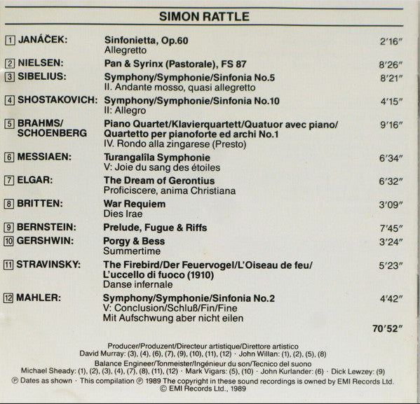 Sir Simon Rattle : The Compact Disc Collection (CD, Album, Comp)